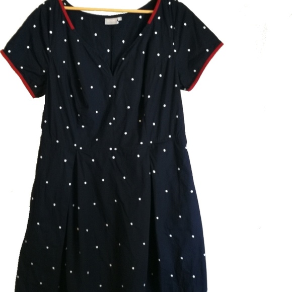 eshakti Dresses & Skirts - HOST PICK Polka Dots eShakti Navy dress, size 20W